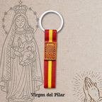 Llavero Virgen del Pilar - Bandera España - cotigo