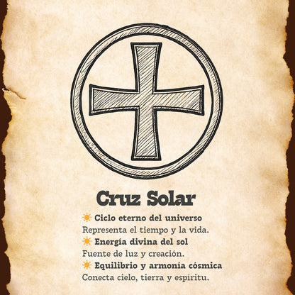 Pulsera 7 Nudos con Cruz Solar color Plateado