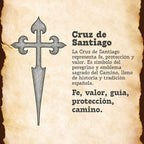 Colgante Cruz de Santiago Acero Dorado - cotigo