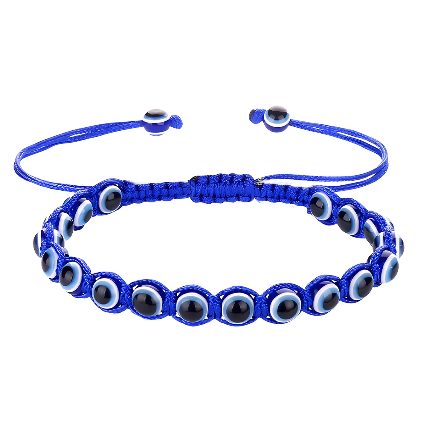 Pulsera Ojo Turco Acero Inoxidable | Amuleto contra la envidia y energías negativas + Regalo Pulsera 7 Nudos