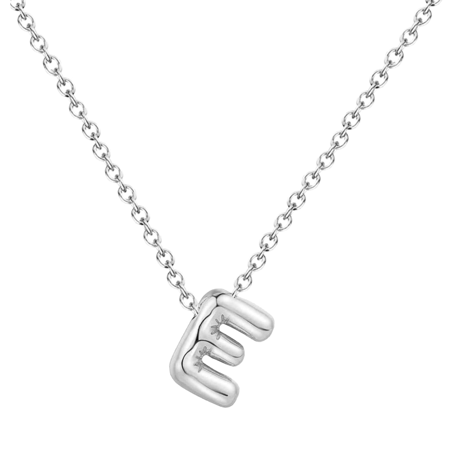 Collar Letra Inicial Estilo Globo Bañado de Oro 14k