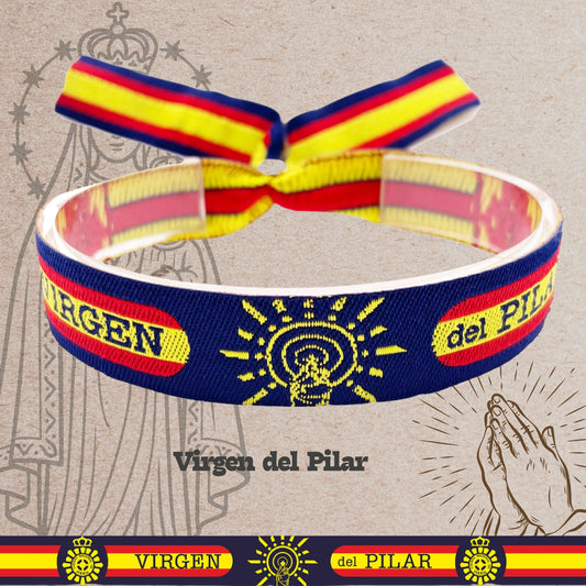Pulsera Virgen Pilar Tejido-Plicia nacional