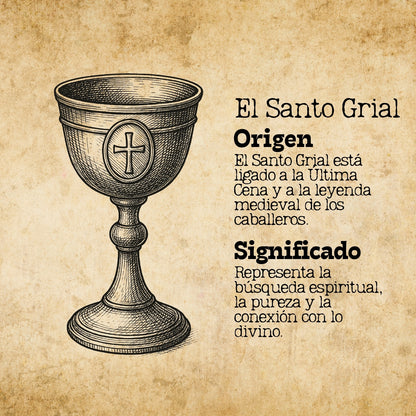 Colgante el Santo Grial Acero Dorado