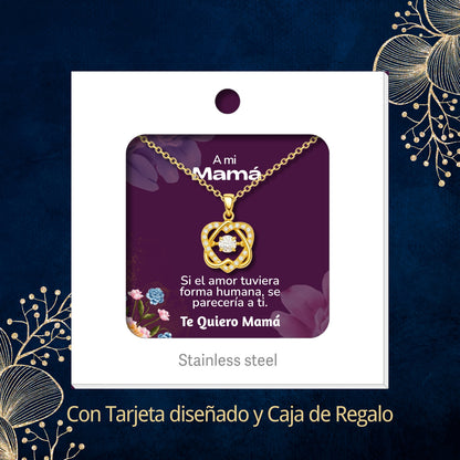 Collar Acero para Mujer con Tarjeta Diseñado , Colgante Con Circonita para Mamá,  Amor, Esposa, Amiga, Hija, Abuela. Regalo para Cumpleaños, Día de Madre, San Valentín, Navidad.