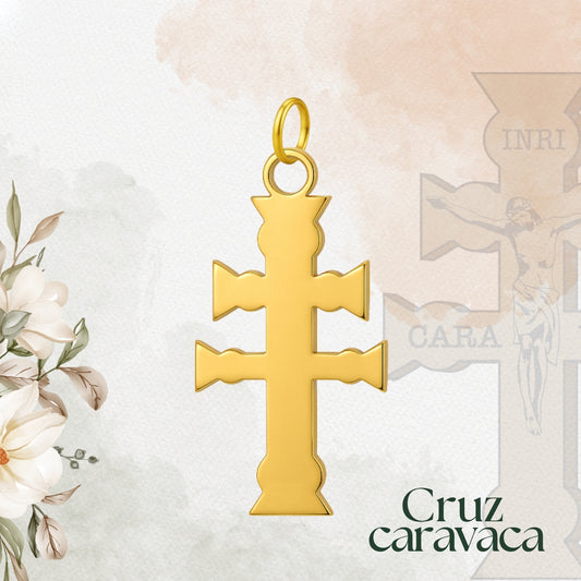 Pack x20 Cruz de Caravaca • Colgantes Acero • Ideal para pulseras y collares, Bisutería