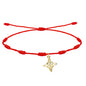 Pulsera 7 nudos con Nudo de Bruja en acero dorado