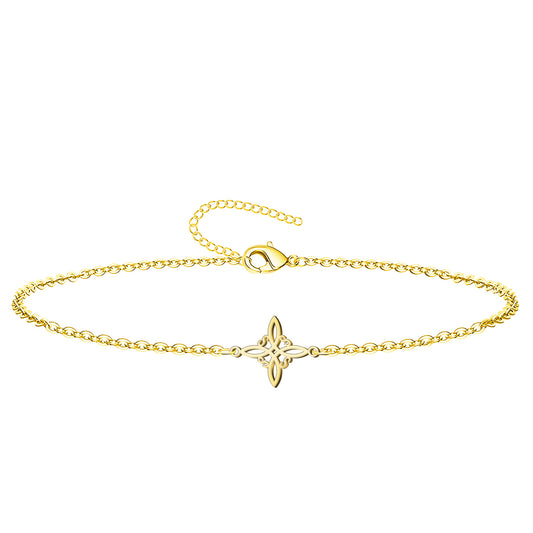 Pulsera Nudo bruja Acero Inoxidable color Dorado