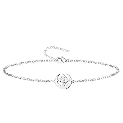 Pulsera Nudo bruja Acero Inoxidable color Plateado