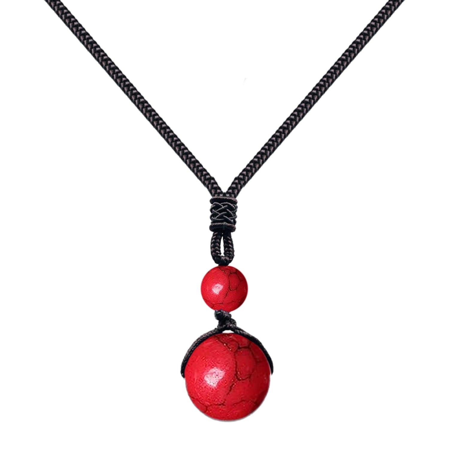 Colgante de Turquesa Roja Bola 14 mm