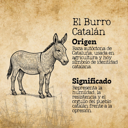 Colgante El Burro Catalán Acero Plateado