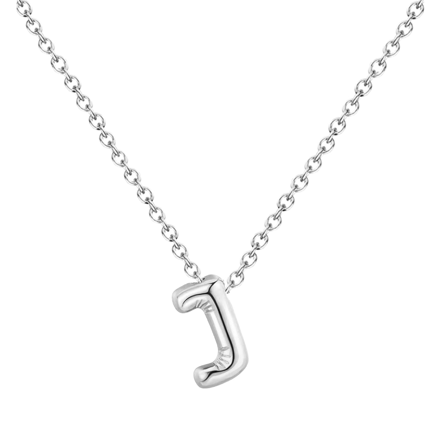 Collar Letra Inicial Estilo Globo Bañado de Oro 14k