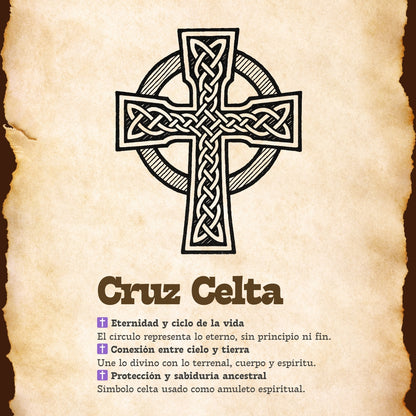 Pulsera 7 Nudos con Cruz Celta color Dorado