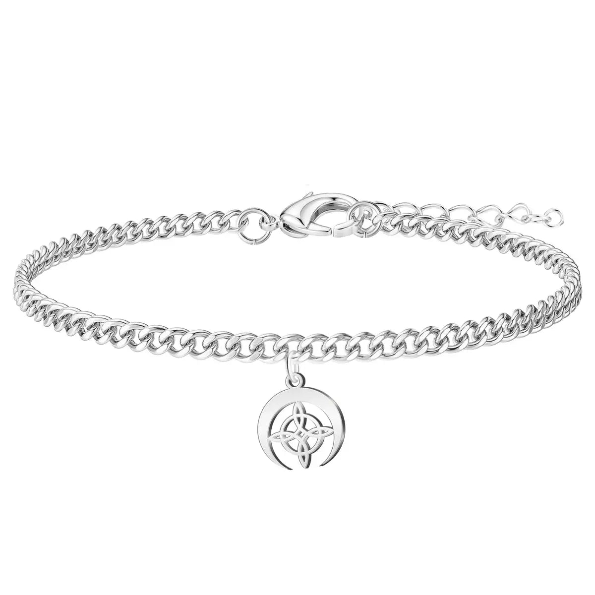 Pulsera Nudo de Bruja con Luna en Acero inoxidable - cotigo