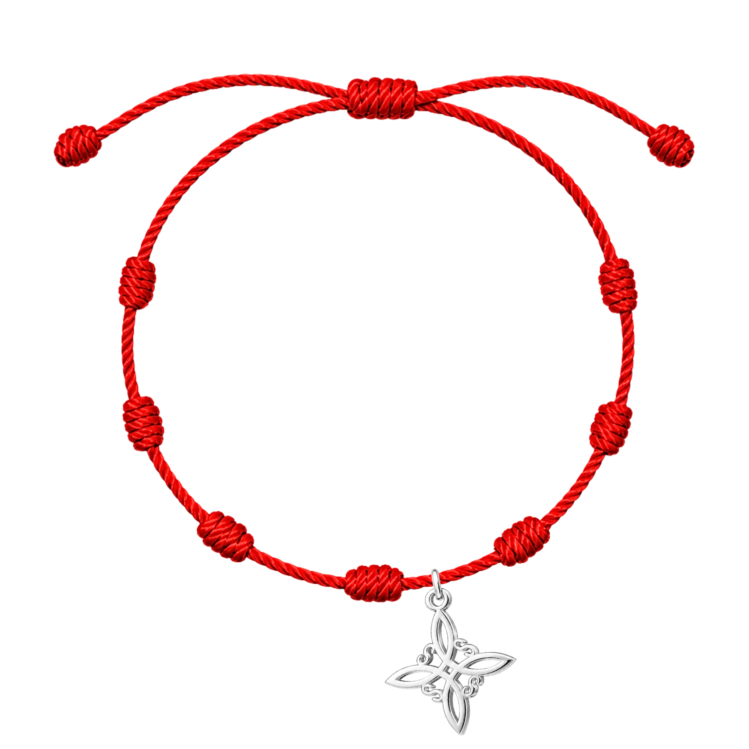 Pulsera 7 nudos con Nudo de Bruja