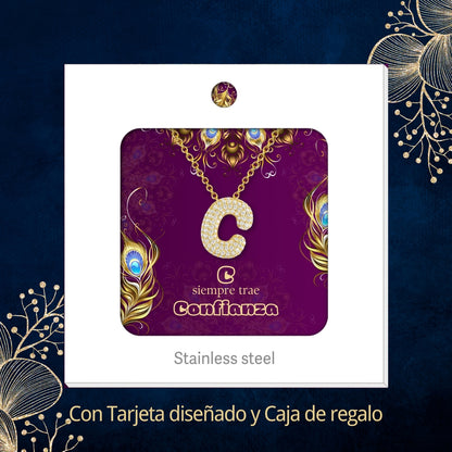 Colgante Letra inicial C con Piedra Circonita