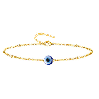 Pulsera Ojo Turco Acero Inoxidable | Amuleto contra la envidia y energías negativas + Regalo Pulsera 7 Nudos