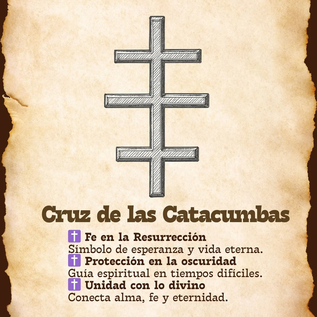 Pulsera Cruz de las Catacumbas en Acero Plateado Y Hilo Negro detalle