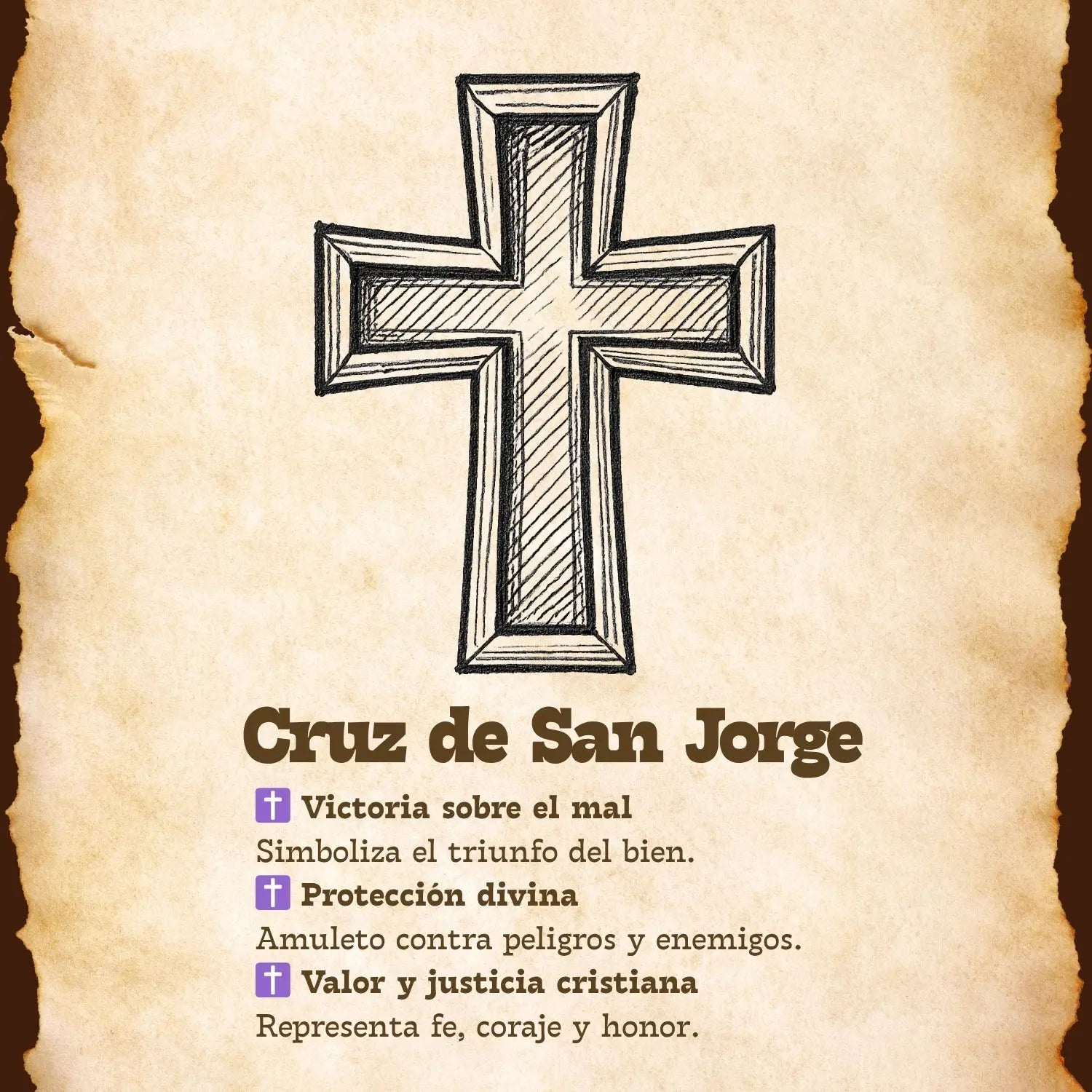 Colgante Cruz de san jorgen Acero Plateado - cotigo
