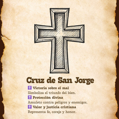 Colgante Cruz de san jorgen Acero Plateado
