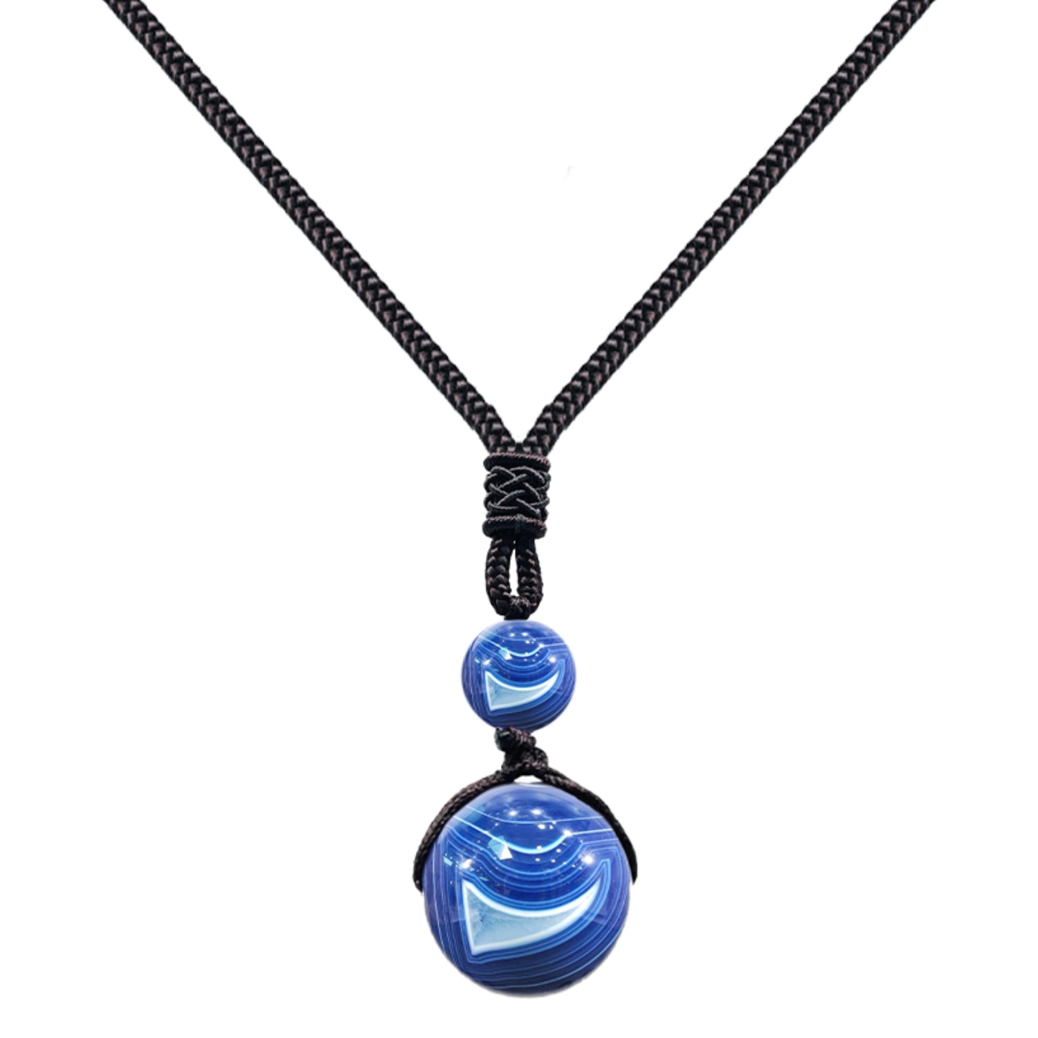 Colgante de Ágata Azul Bola 14 mm