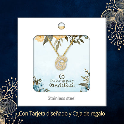 Colgante Letra inicial G con Piedra Circonita