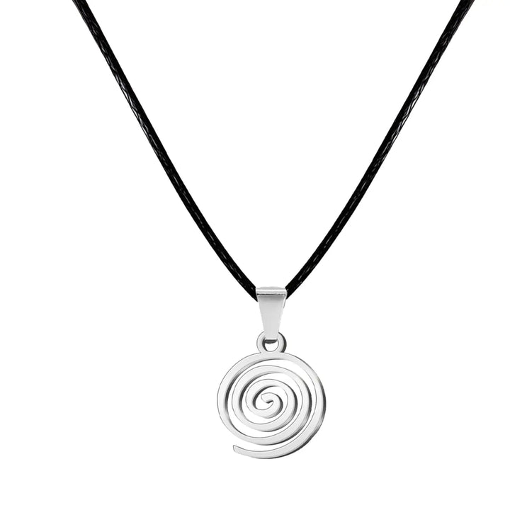 Colgante Pintadera Canaria Espiral en Acero Inoxidable