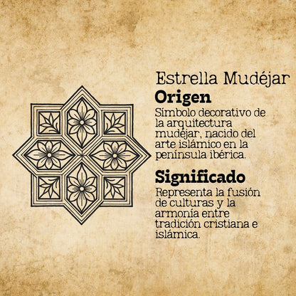 Colgante Estrella mudéjar Acero Plateado