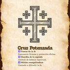 Pulsera 7 Nudos con Cruz Potenzada color Dorado - cotigo