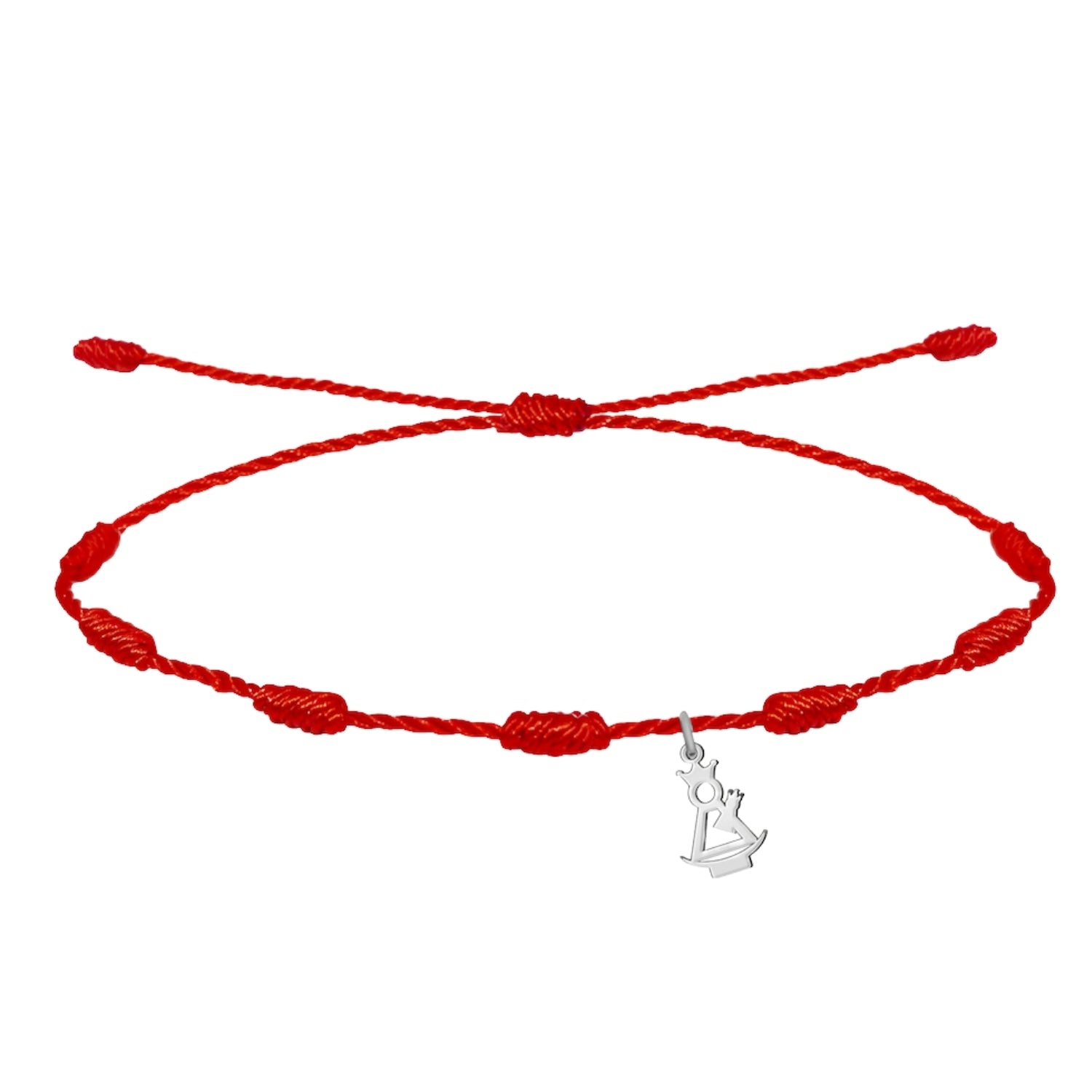 Pulsera 7 nudos con Virgen del Remedio Acero Plateado