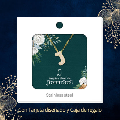 Colgante Letra inicial J con Piedra Circonita
