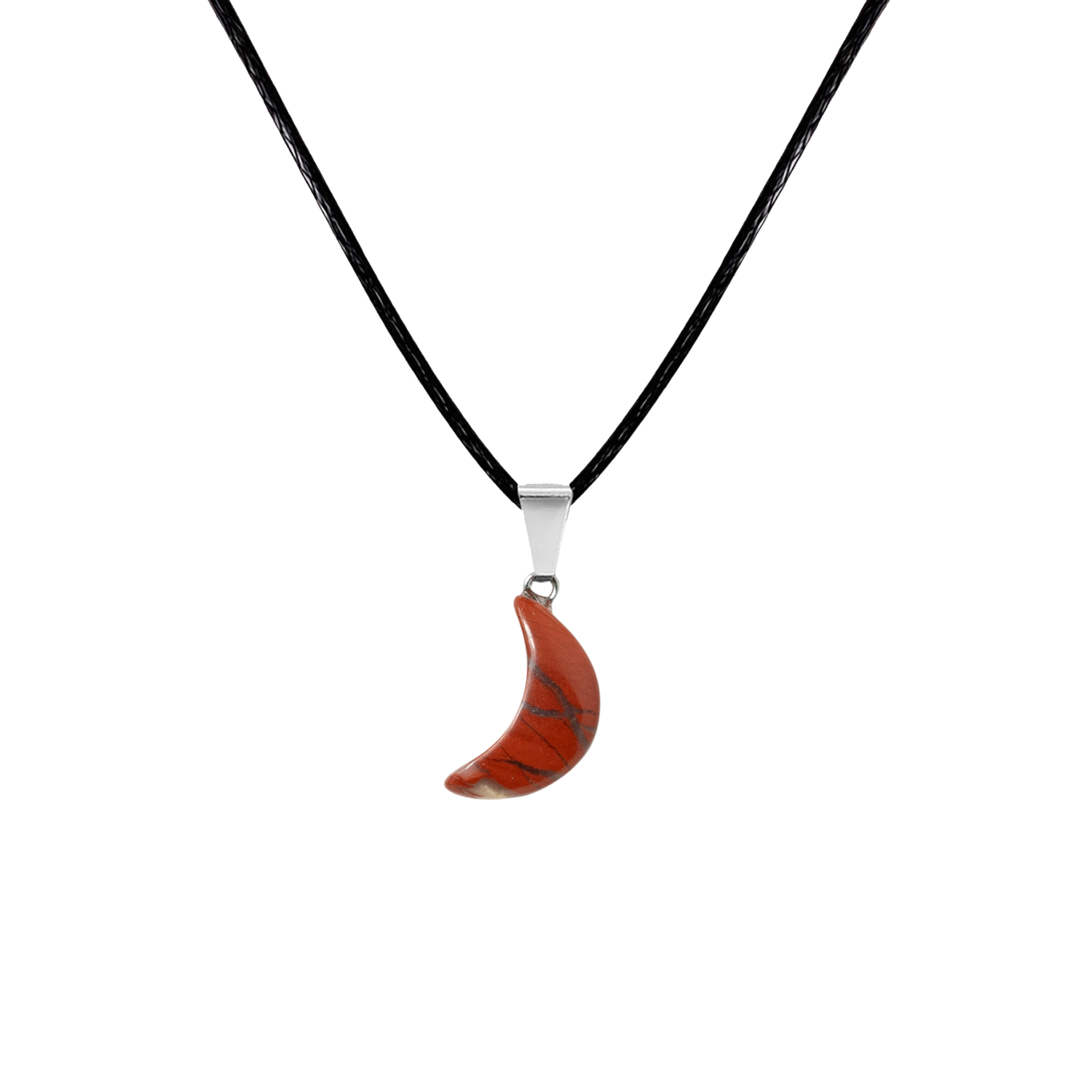 Colgante Luna de Jade Rojo