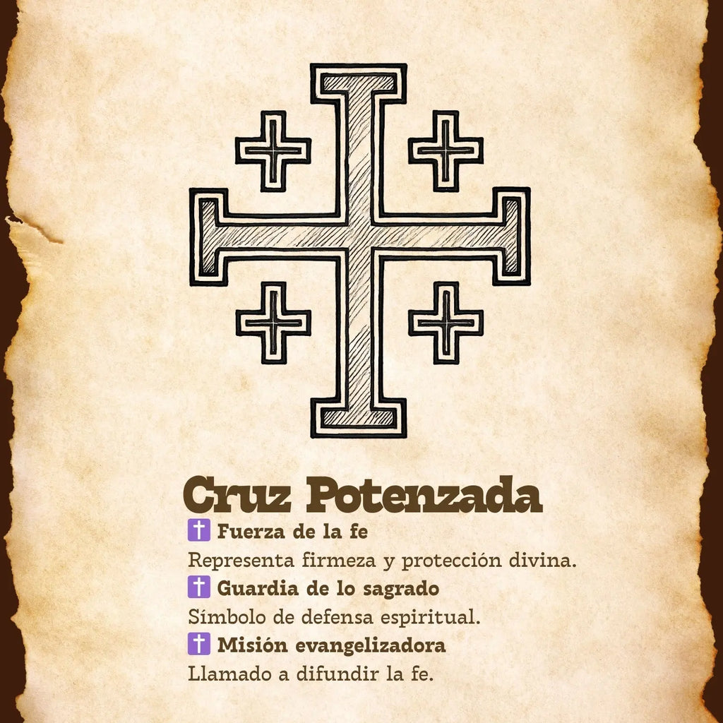 Pulsera 7 Nudos con Cruz Potenzada color Plateado - cotigo