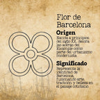 Pulsera Turquesa con flor de Barcelona Acero Dorado - cotigo