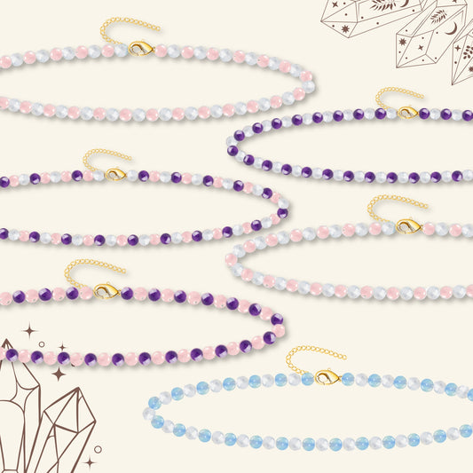 🌿 Pulsera de Piedra Natural 4mm Multicolores  ✨ con Accesorio en Acero Inoxidable 💎 ¡Incluye Pulsera 7 Nudos de Regalo! 🎁