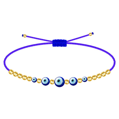 Pulsera Ojo Turco Acero Inoxidable | Amuleto contra la envidia y energías negativas + Regalo Pulsera 7 Nudos