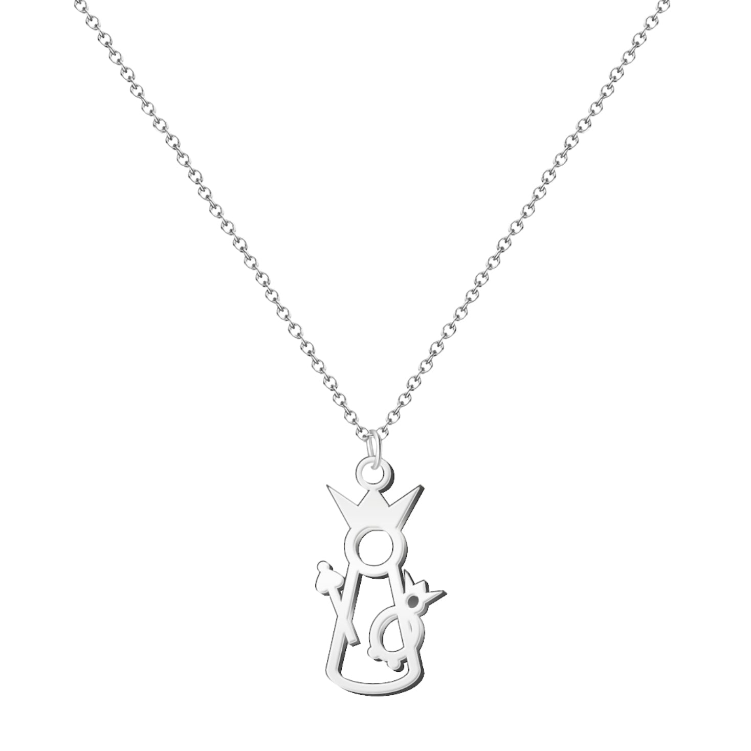 Collar Virgen de la Victoria Acero Inoxidable Plateado