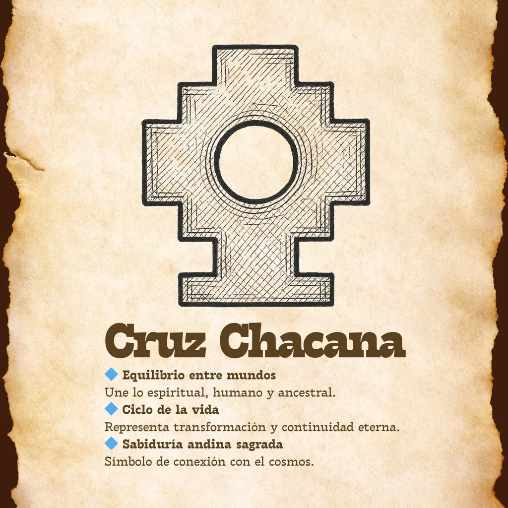 Pulsera 7 Nudos con Cruz Chacana en Acero Plateado acabado
