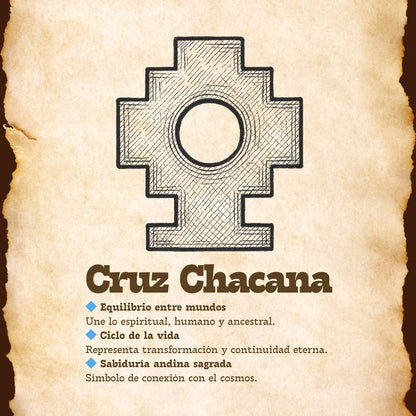 Pulsera 7 Nudos con Cruz Chacana color Plateado