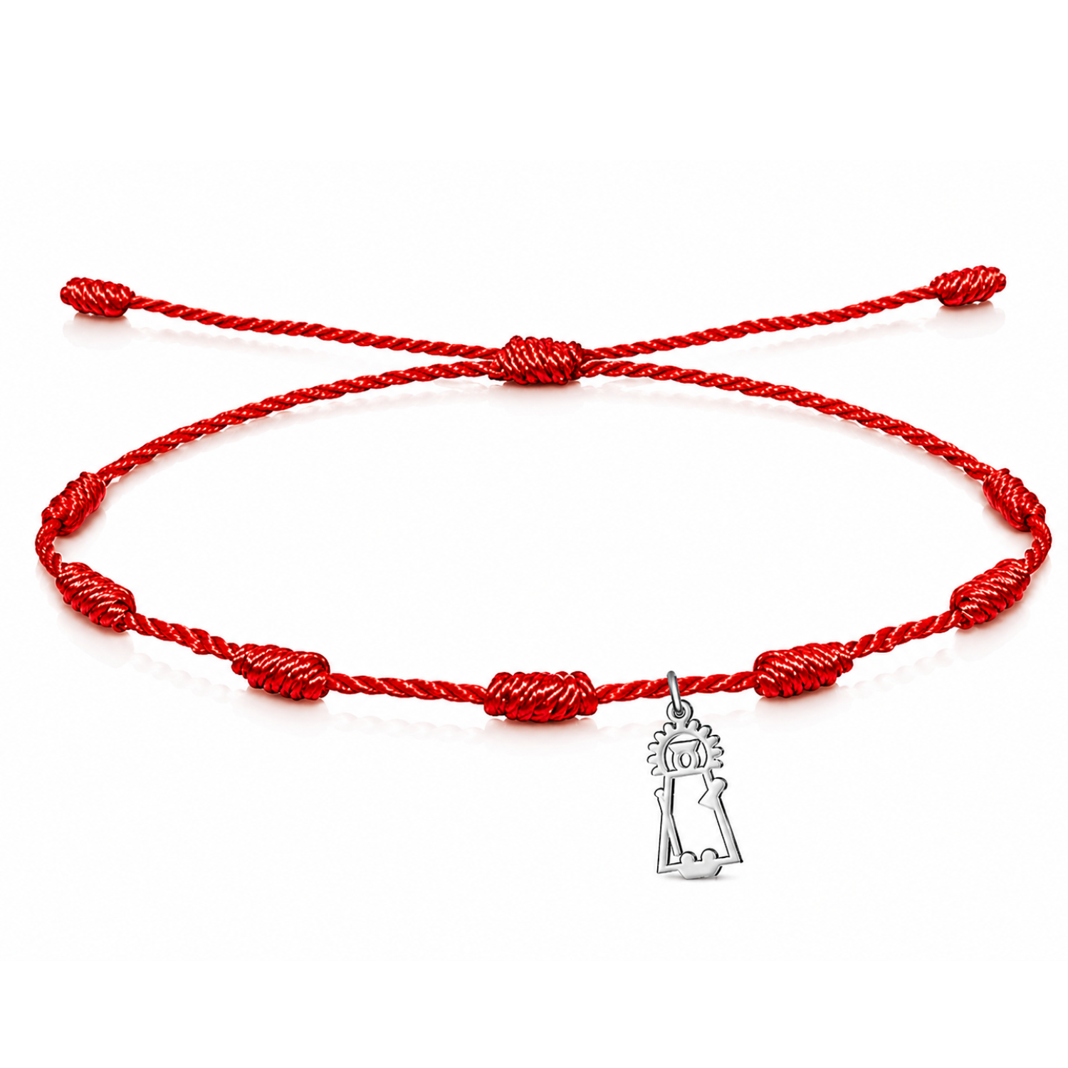 Pulsera 7 Nudos Virgen de los Desamparados Acero Plateado