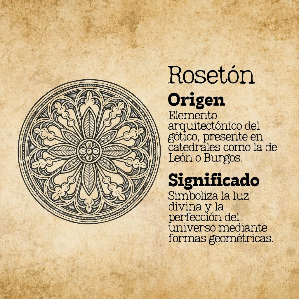 Colgante Rosetón en Acero Plateado detalle