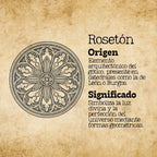 Colgante Rosetón en Acero Plateado detalle