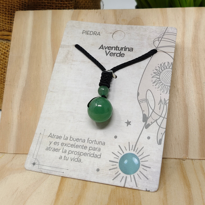 Colgante de Aventurina verde de bola 14mm