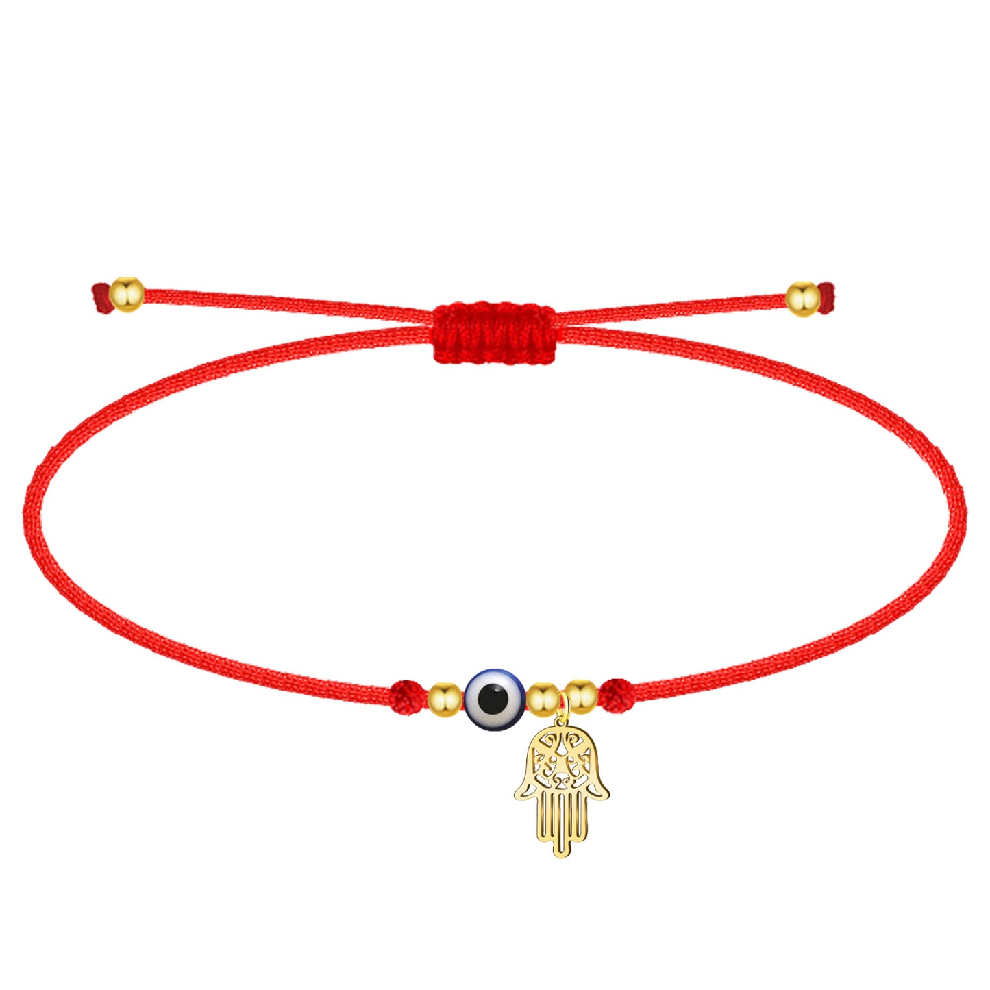 Pulsera Ojo Turco Acero Inoxidable | Amuleto contra la envidia y energías negativas + Regalo Pulsera 7 Nudos
