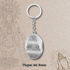 Llavero Virgen del Rocío Acero Grabado acabado