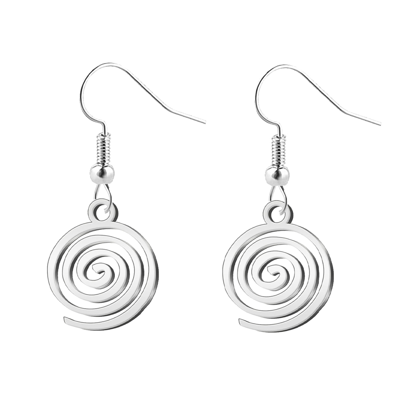 Pendiente Pintadera Canarias Acero Plateado