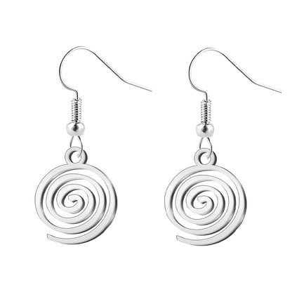 Pendiente Pintadera Canarias Acero Plateado