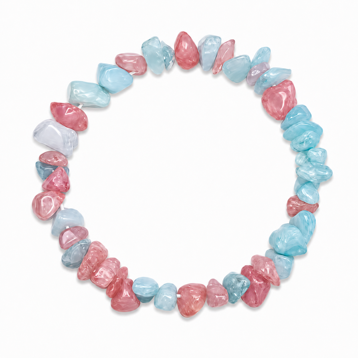 Pulsera Chip de Piedra Natural Multicolor