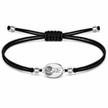 Pulsera Medalla de Virgen del Pilar con Hilo Encerado