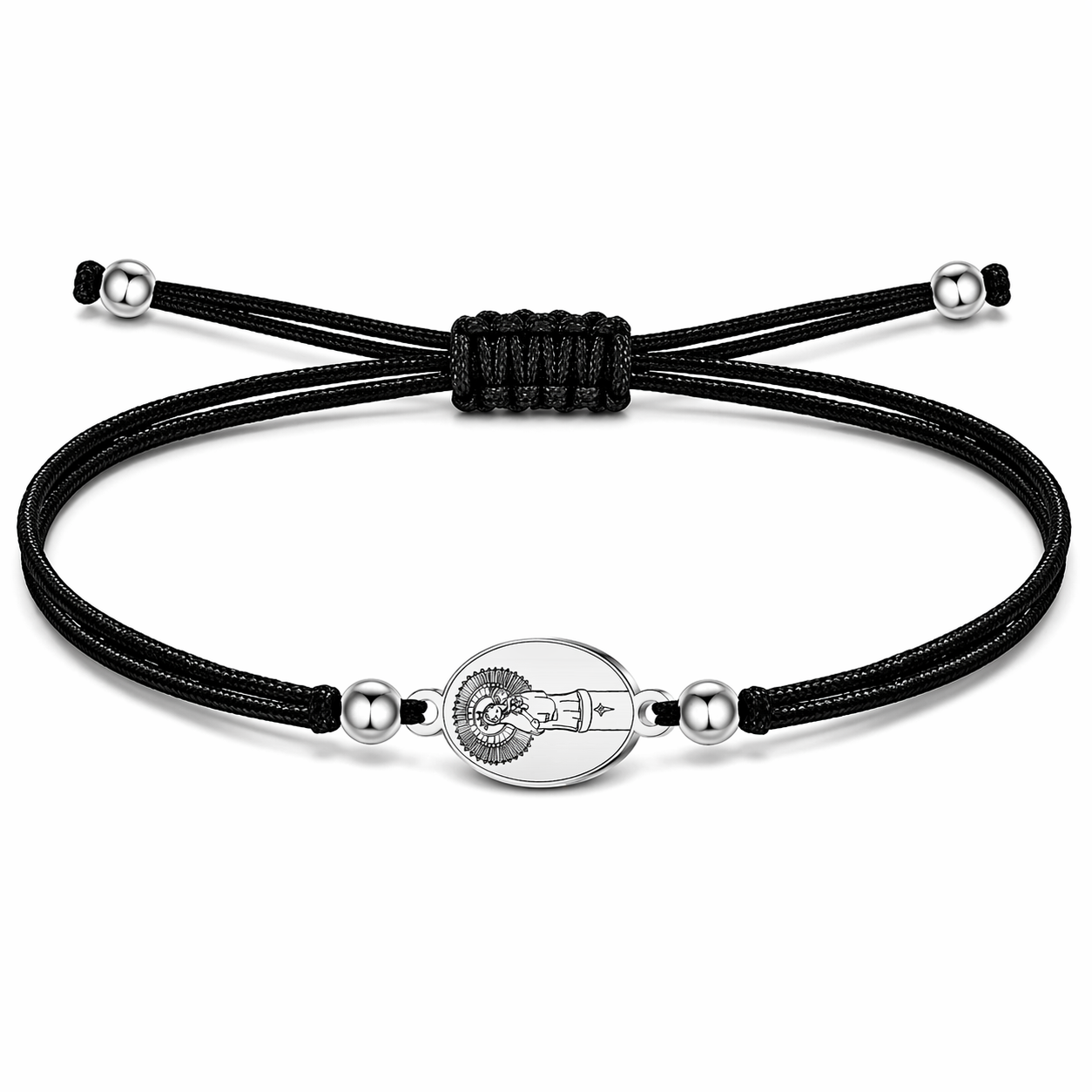 Pulsera Hilo Encerado con Medalla Virgen del Pilar cotigo