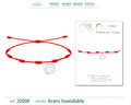 Pulsera 7 Nudos con letra C color Plateado cotigo